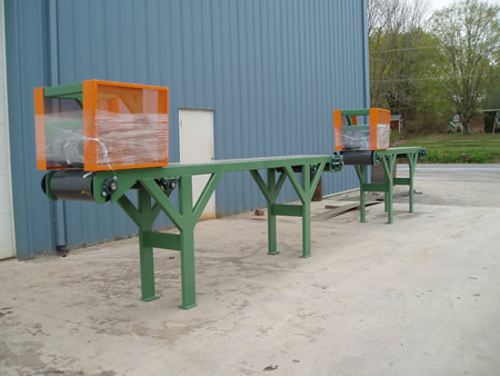 A steel conveyor belt
